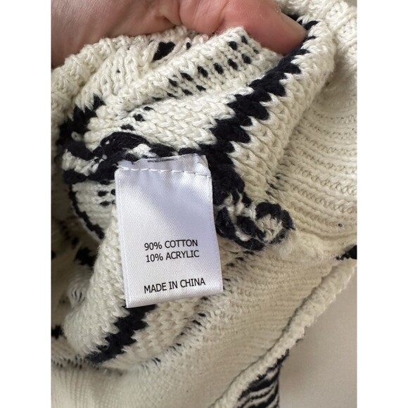 La Linge Women’s M Braid Stripe Cardigan Navy White Classic Nautical Designer - Picture 5 of 9